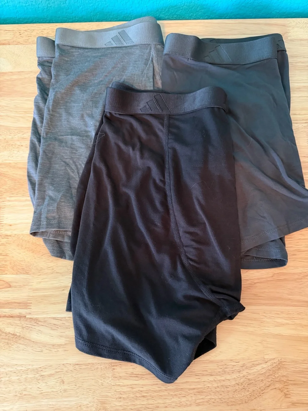 Adidas 3-pack luxe comfort boxer briefs, size L